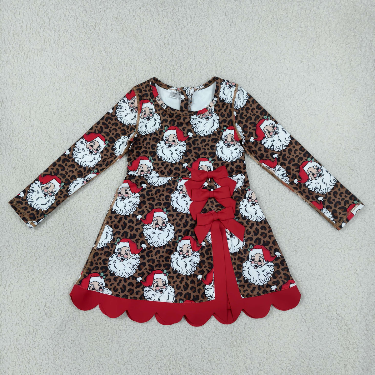 Sibling Baby Girls Long Sleeve Green Frogs Santa Trees Yoga Active Bows Scallop Christmas Sets