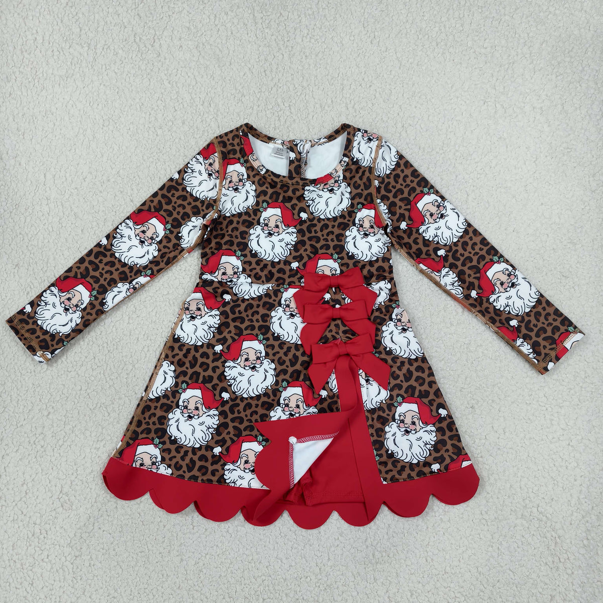 Sibling Baby Girls Long Sleeve Green Frogs Santa Trees Yoga Active Bows Scallop Christmas Sets