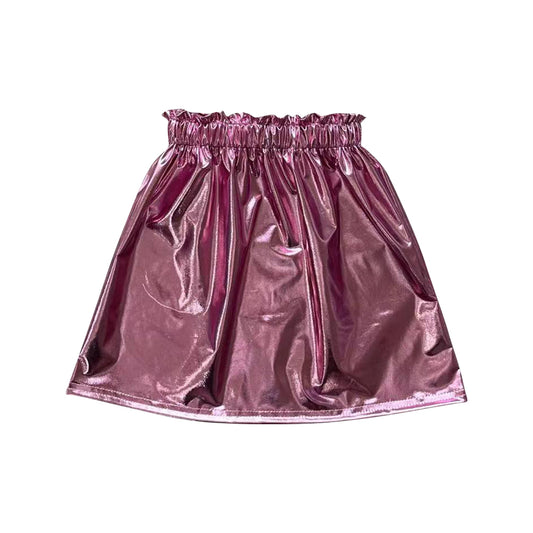 Baby Girls Pink Leather Skirts