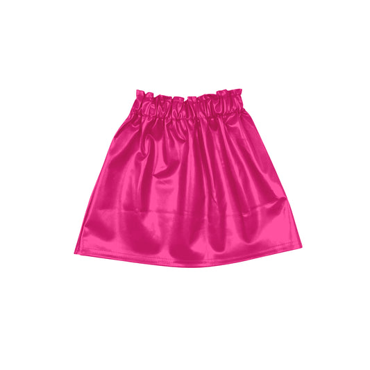 Baby Girls Valentines Pink Leather Skirts Preorder