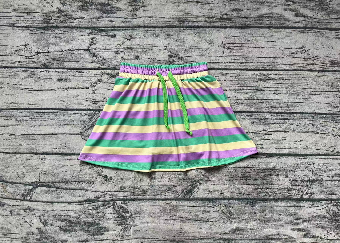 Baby Girls Mardi Gras Stripes Skorts Shorts Skirts