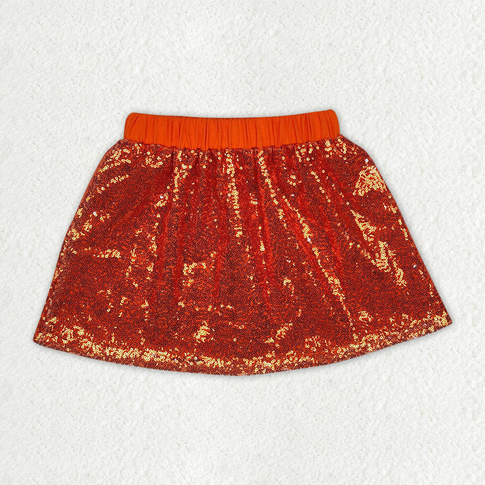 Baby Girls Sequin Orange Color Skirts Bottoms