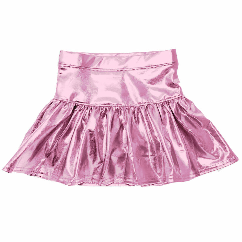 Baby Girls Pink Leather Skort Skirts Preorder