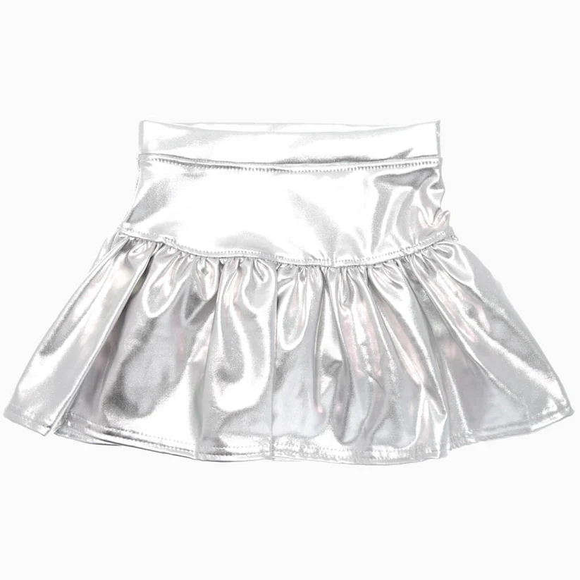 Baby Girls Silver Leather Skort Skirts Preorder