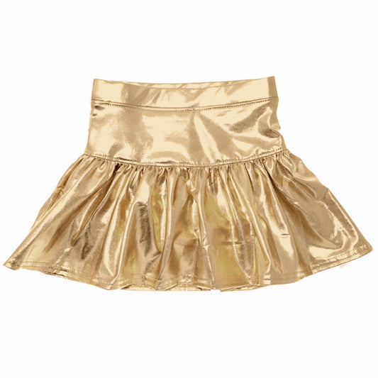 Baby Girls Golden Leather Skort Skirts Preorder