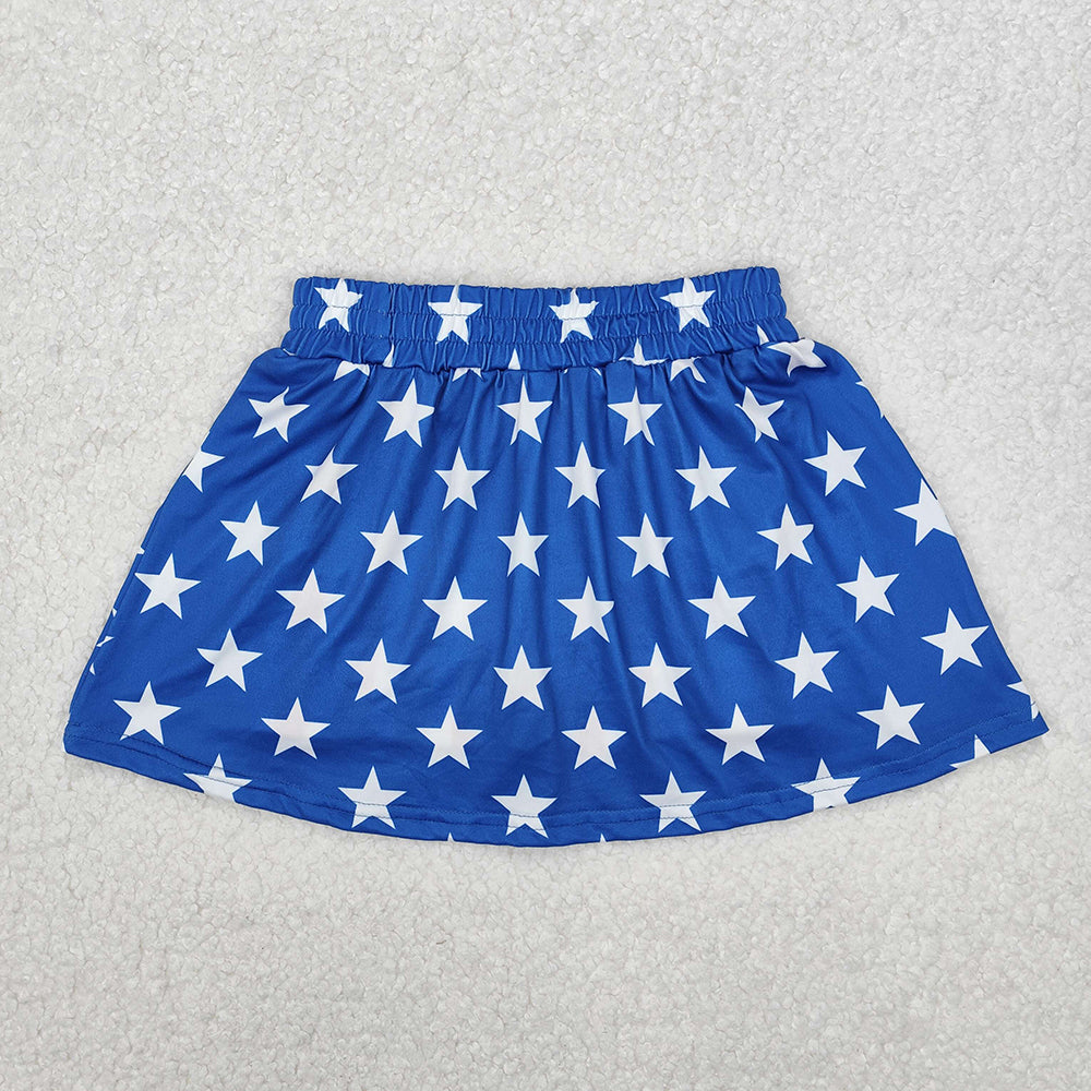 Sibling 3 Colors Baby Girls 4th Of July Summer Skorts Skirts
