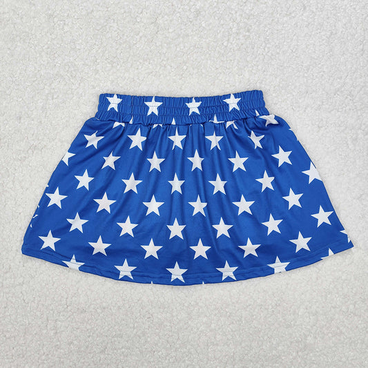 Sibling 3 Colors Baby Girls 4th Of July Summer Skorts Skirts