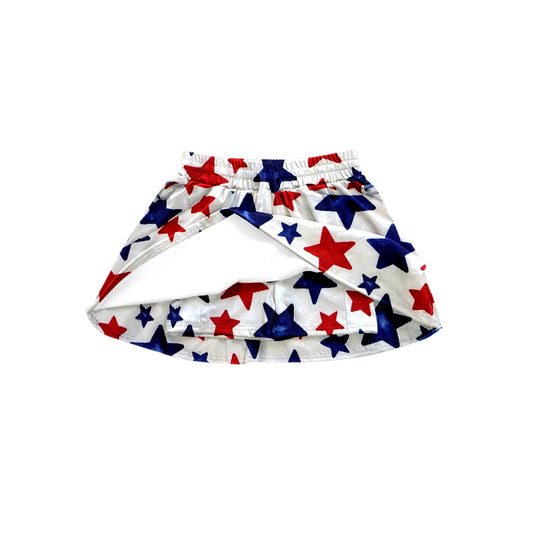 Baby Girls Summer 4th Of July Stars Skort Bottom Preorder