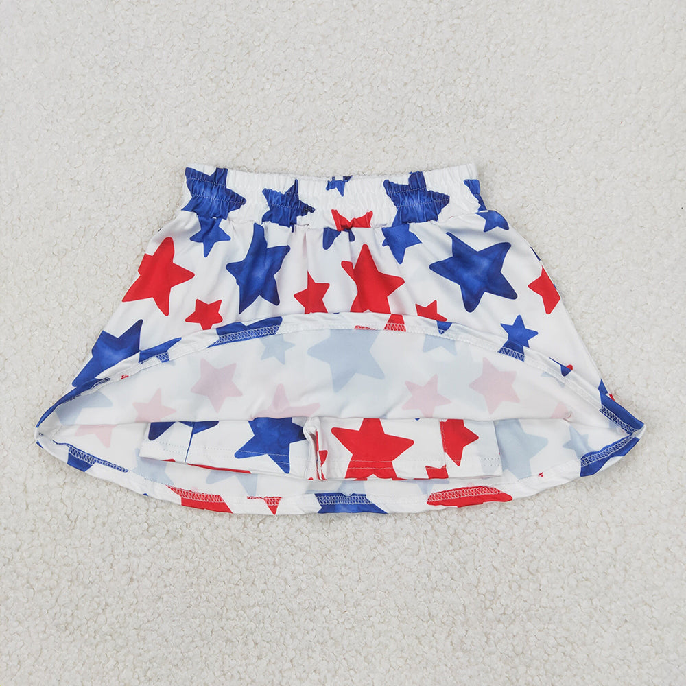 Baby Girls Summer 4th Of July Stars Skorts Skirts Bottom
