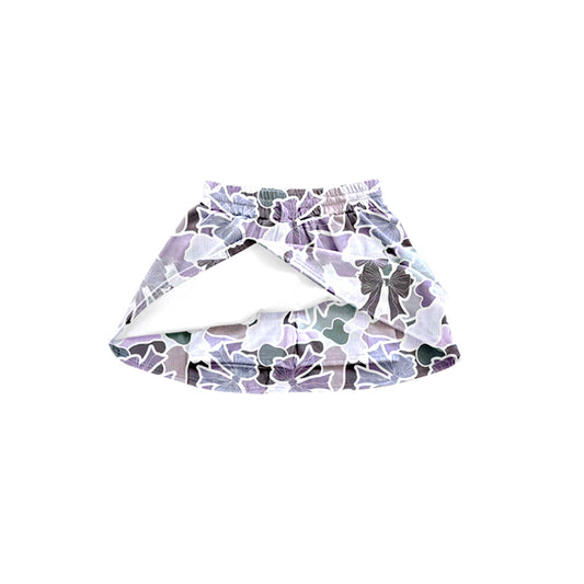Preorder moq 5 Baby Girls Summer Lavender Camouflage Skorts