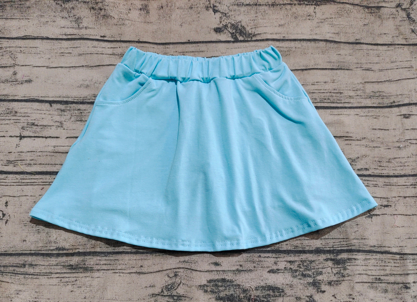 Baby Girls Aqua Pocket Cotton Skorts Skirts