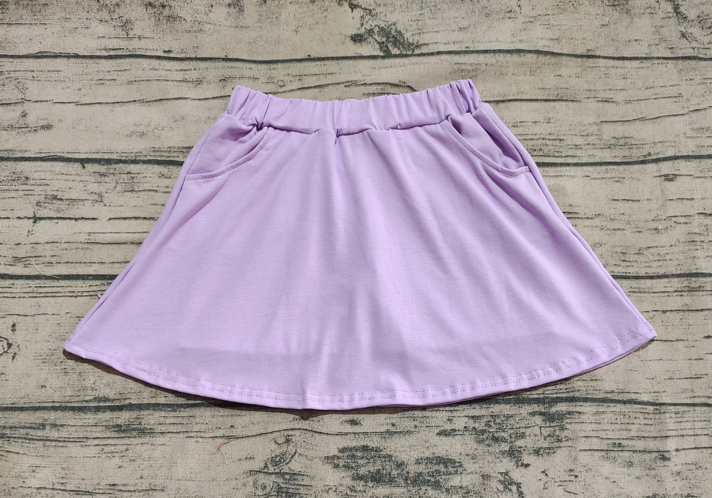 Baby Girls Lavender Cotton Pocket Skorts Skirts