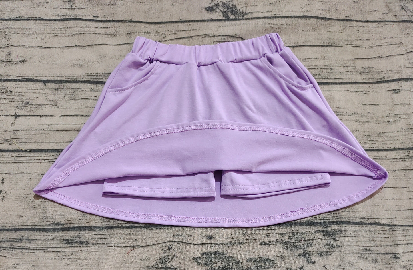 Baby Girls Lavender Cotton Pocket Skorts Skirts
