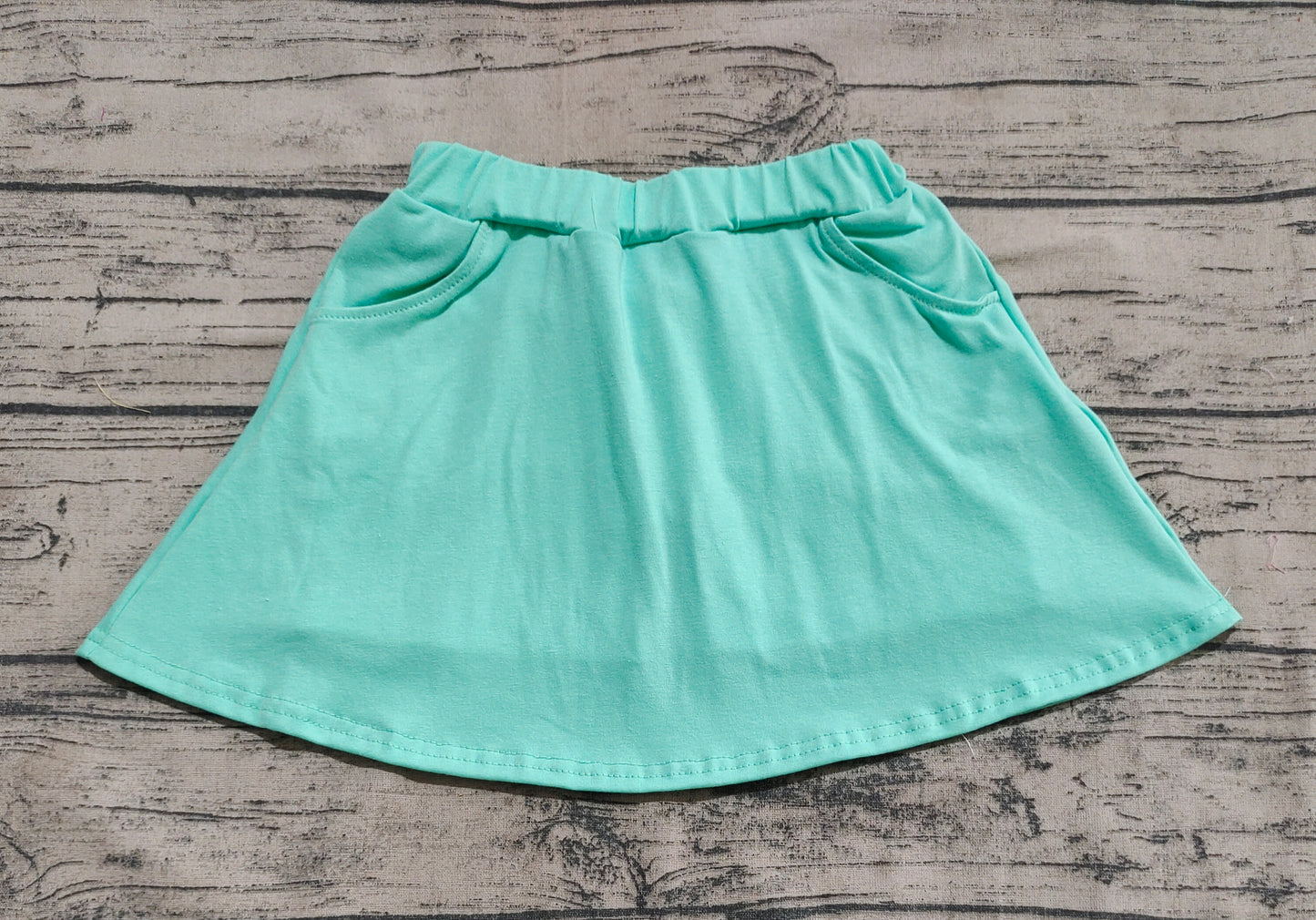 Baby Girls Green Pocket Cotton Skorts Skirts