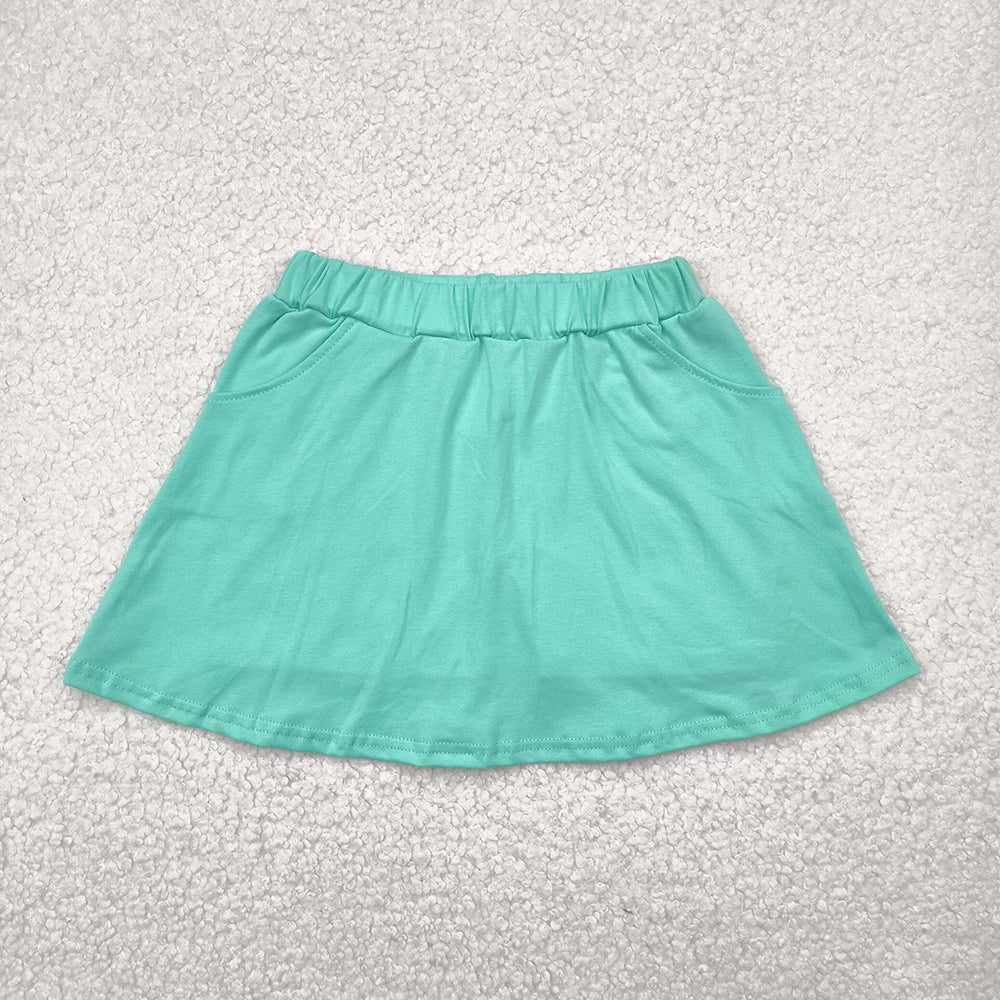 Baby Girls Green Pocket Cotton Skorts Skirts