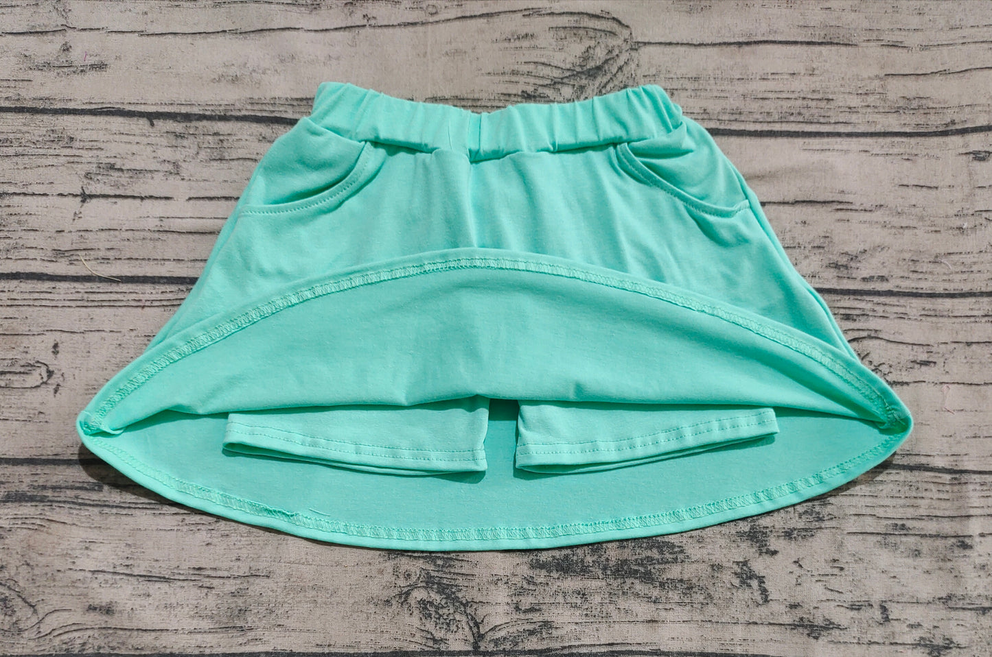 Baby Girls Green Pocket Cotton Skorts Skirts