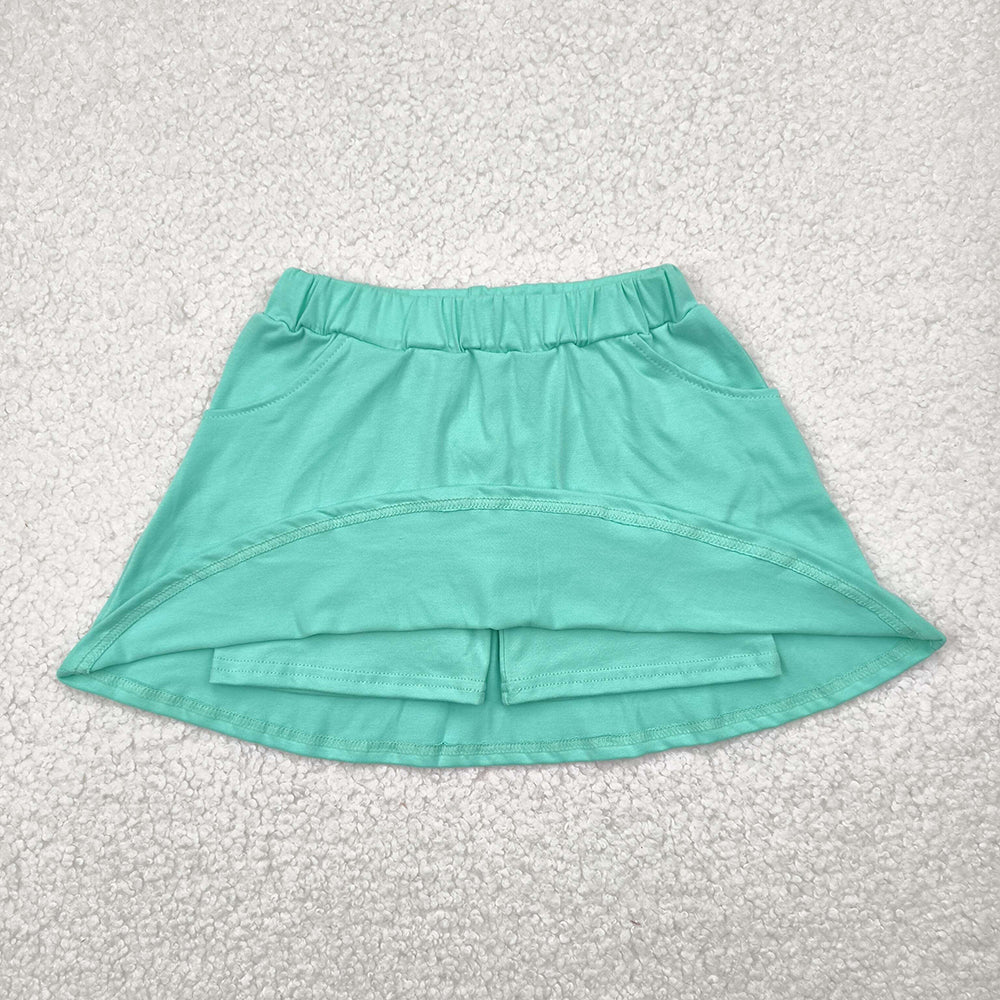 Baby Girls Green Pocket Cotton Skorts Skirts