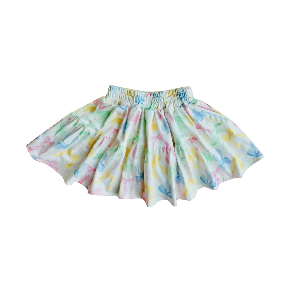 Baby Girls Colorful Bows Ruffle Skirt Preorder