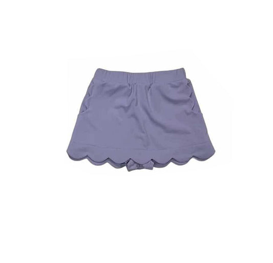 Preorder moq 5 Baby Girls Lavender Yoga Skorts Bottoms
