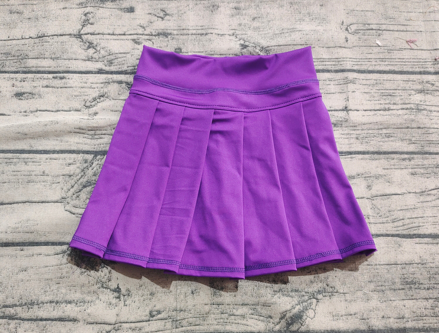 Baby Girls Purple Yoga Pleated Active Wear Skirts