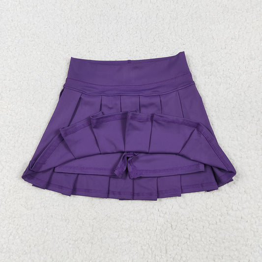 Baby Girls Purple Yoga Pleated Active Wear Skirts