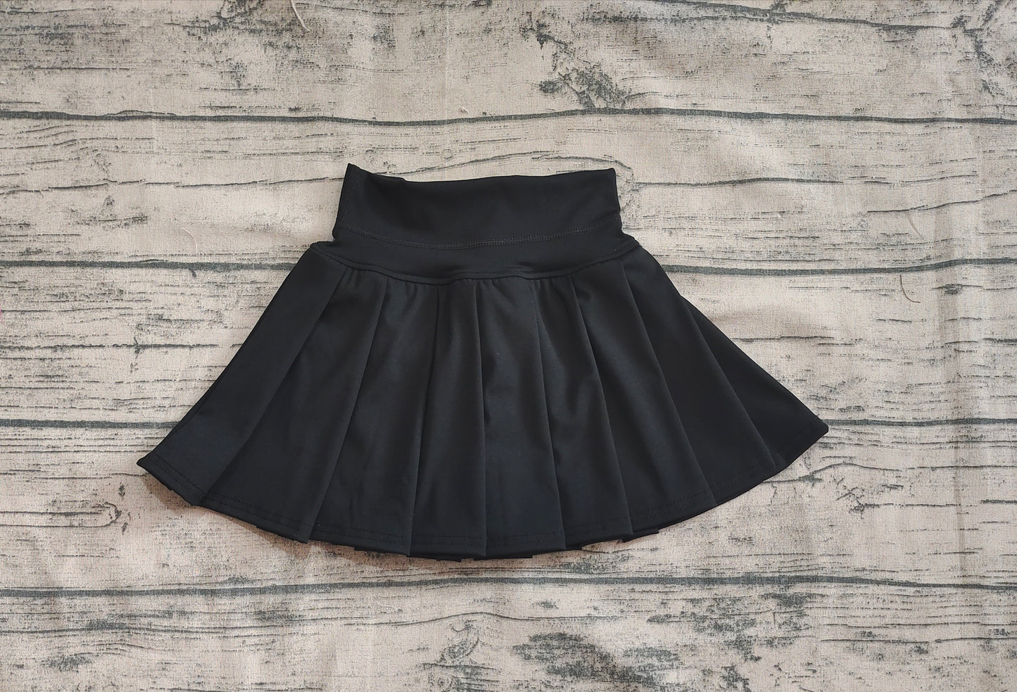 Baby Girls Black Yoga Active Wear Pleated Skirts