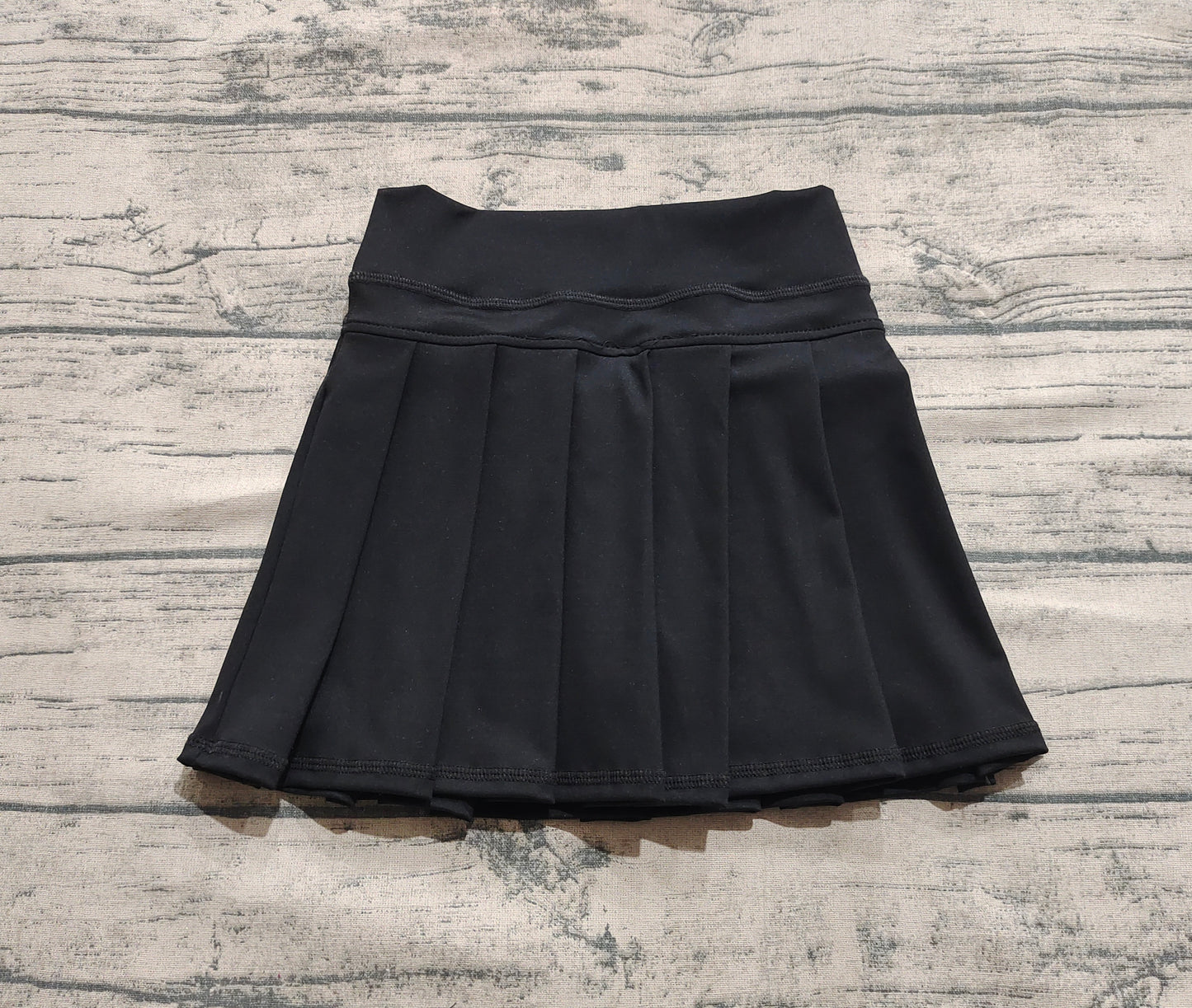 Baby Girls Black Yoga Active Wear Pleated Skirts
