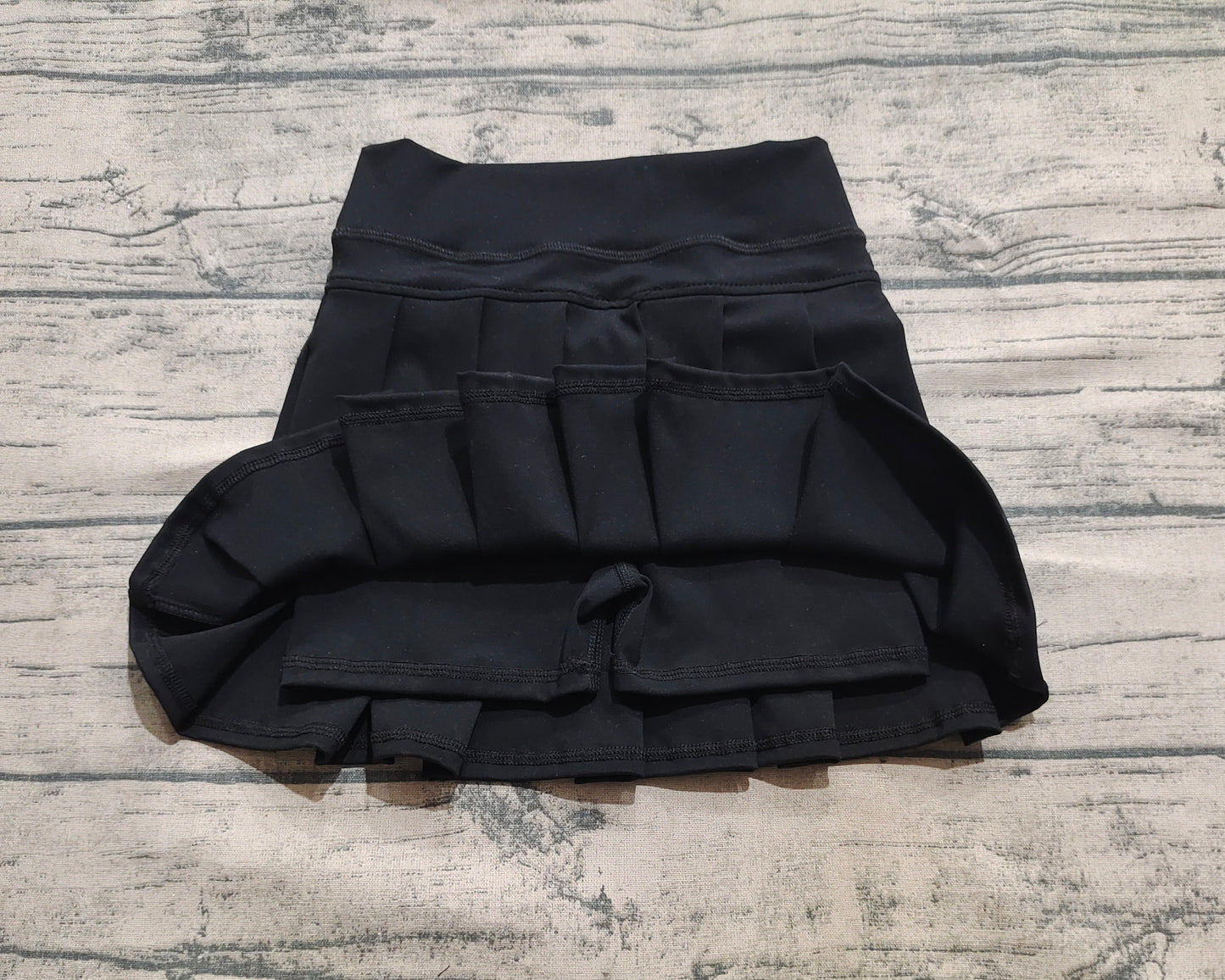 Baby Girls Black Yoga Active Wear Pleated Skirts