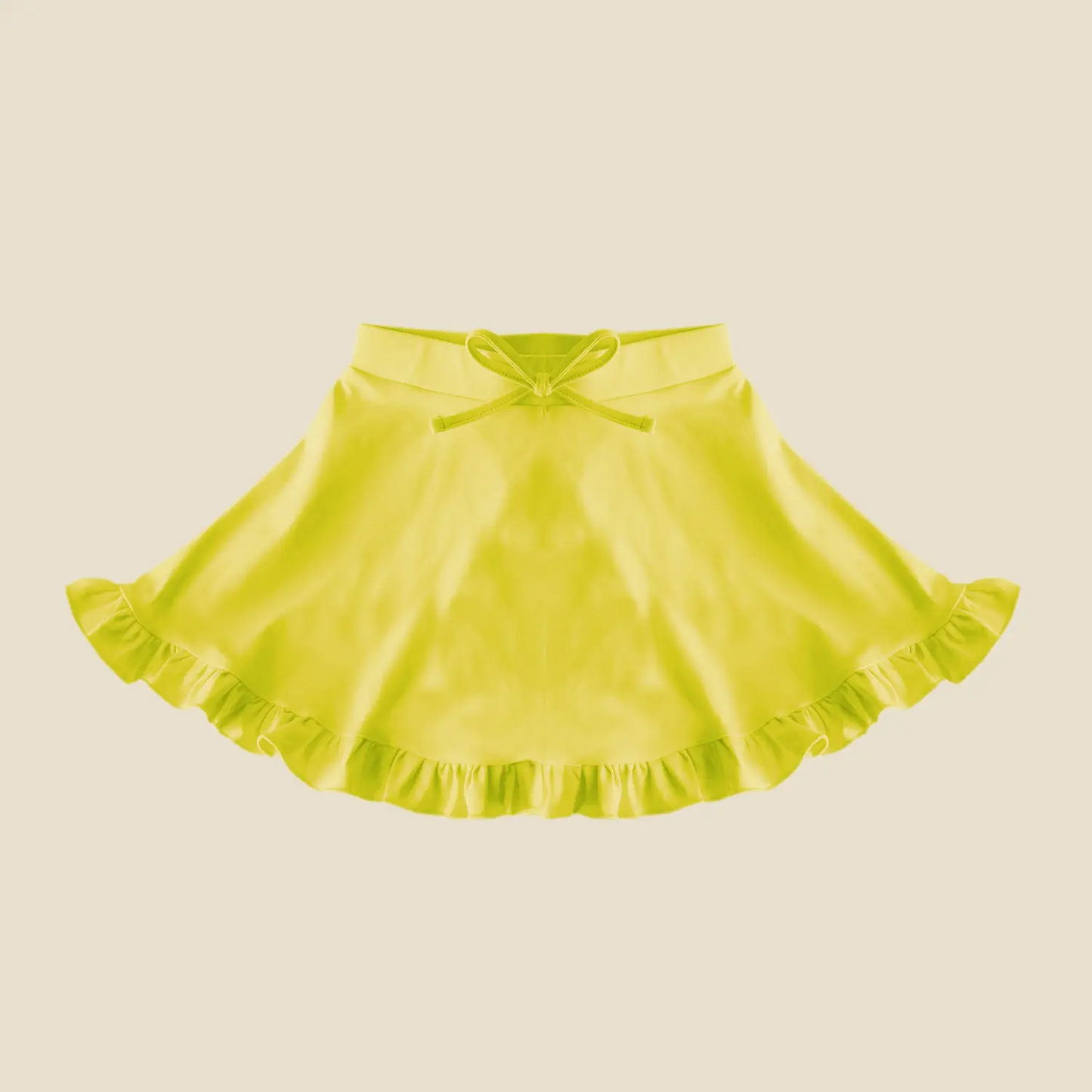 Baby Girls Yellow Yoga Ruffle Active Skirt Preorder