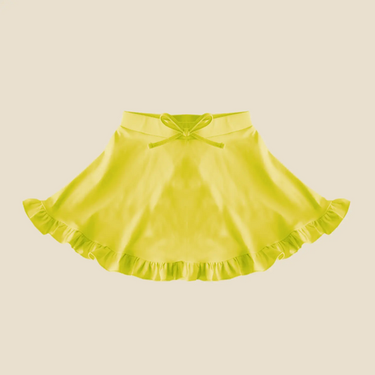 Baby Girls Yellow Yoga Ruffle Active Skirt Preorder