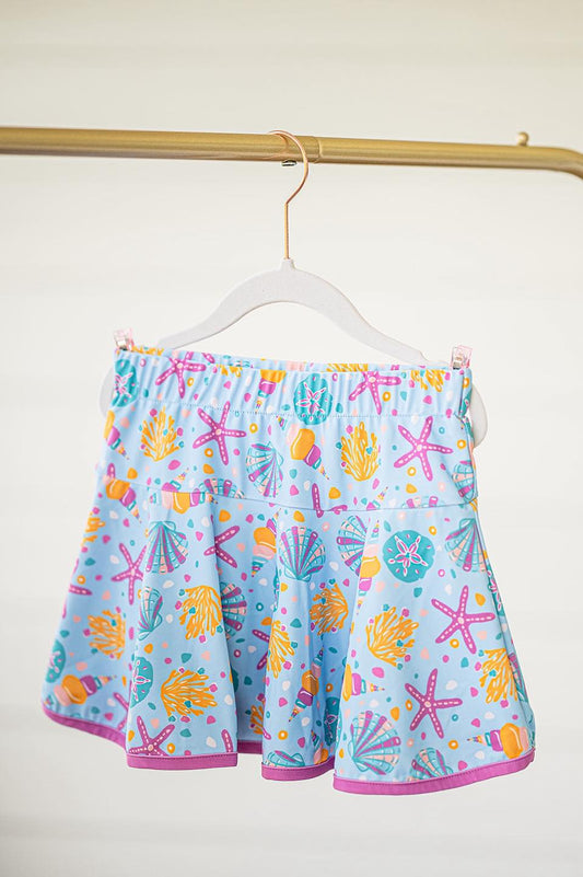 Baby Girls Blue Sea World Shorts Skirts Preorder