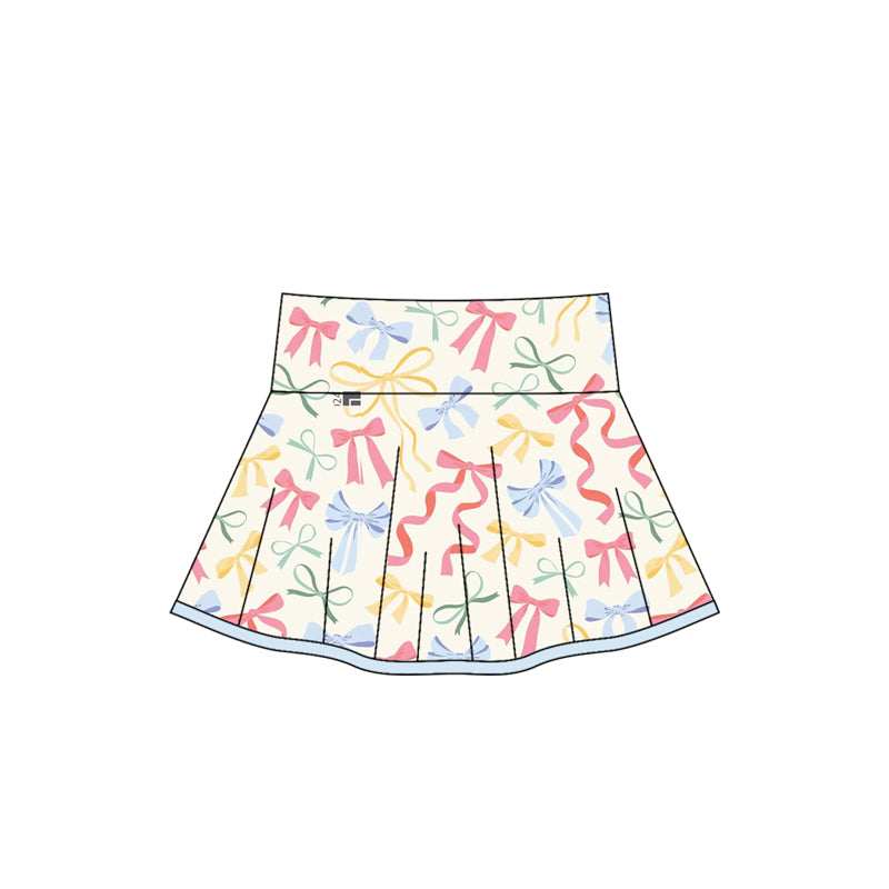 Preorder moq 5 Baby Girls Colorful Bows Plaid Skirts