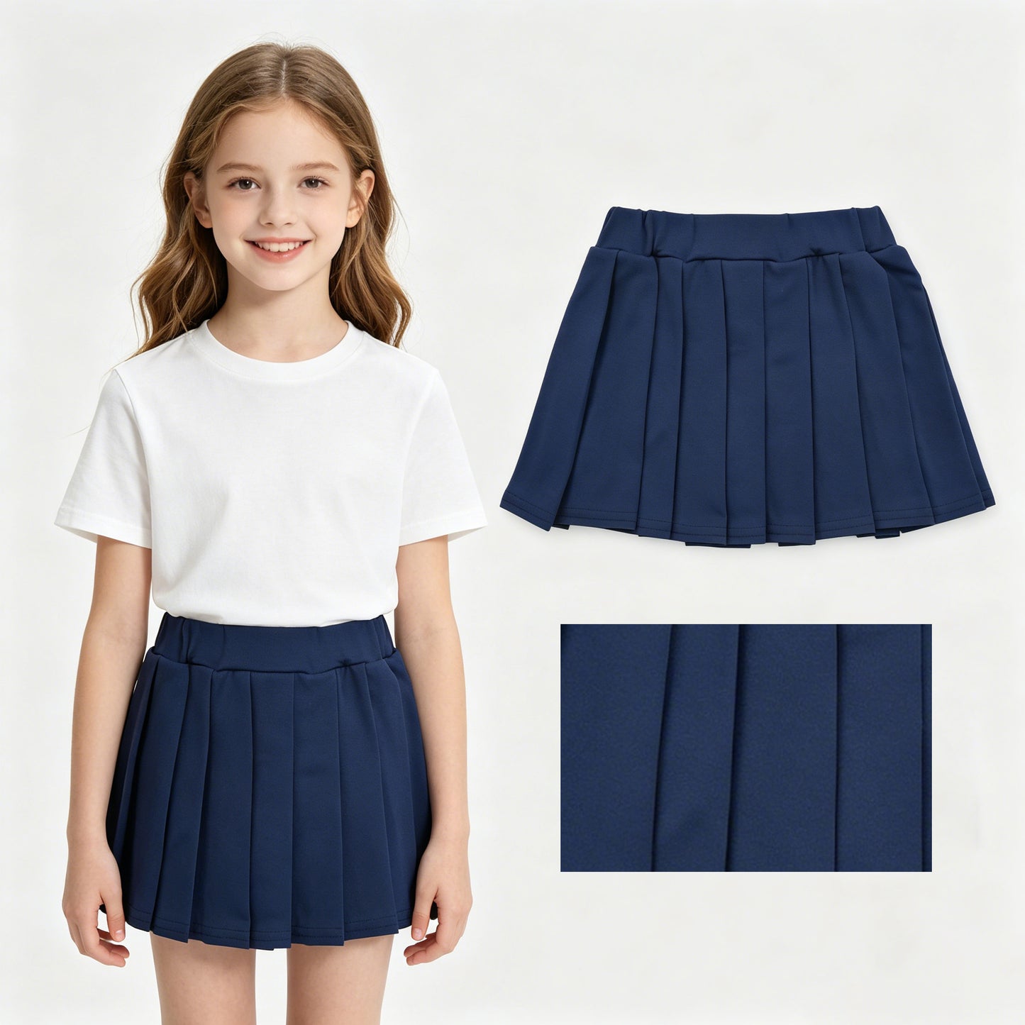Baby Girls Navy Cotton Skirt Shorts Bottom