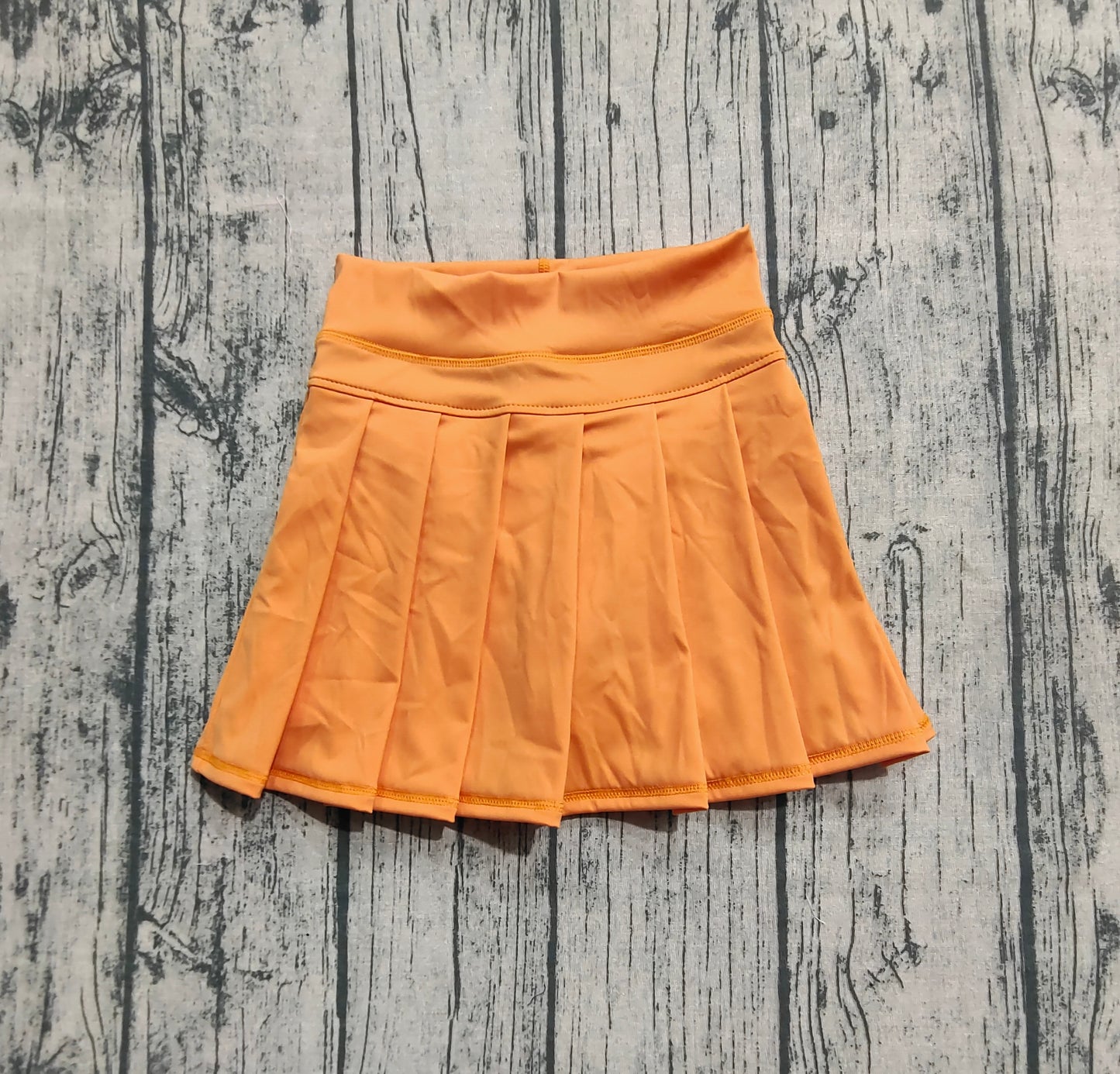 Baby Girls Orange Yoga Skorts Bottom Pleated Skirts