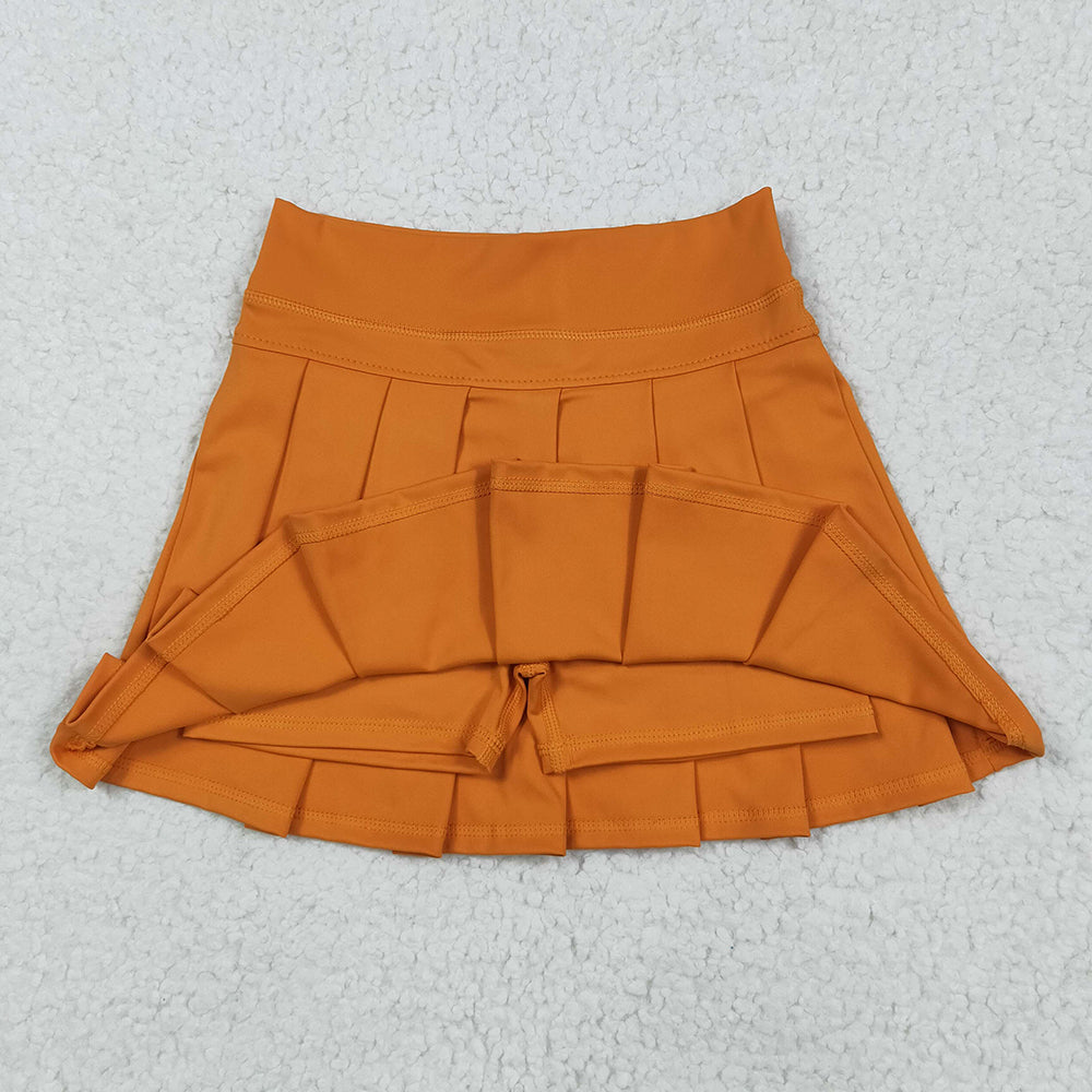 Baby Girls Orange Yoga Skorts Bottom Pleated Skirts
