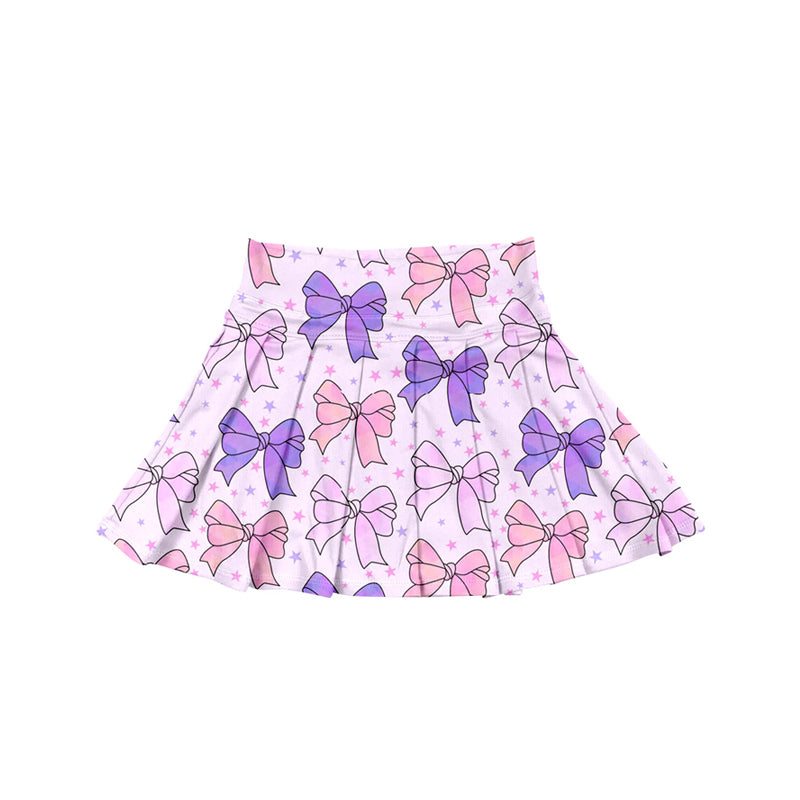 Baby Girls Lavender Bows Stars Yoga Skorts Bottom Preorder