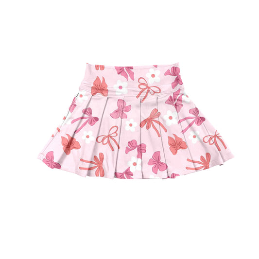 Baby Girls Pink Bows Flowers Yoga Skorts Bottom Preorder