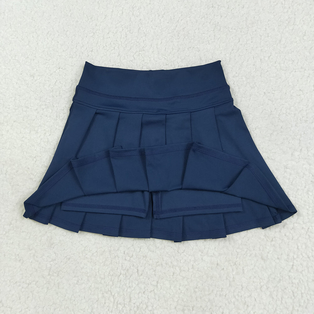 Baby Girls Navy Yoga Pleated Skorts Bottom