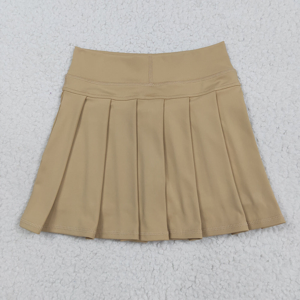 Baby Girls Khaki Yoga Skorts Pleated Skirts Bottom