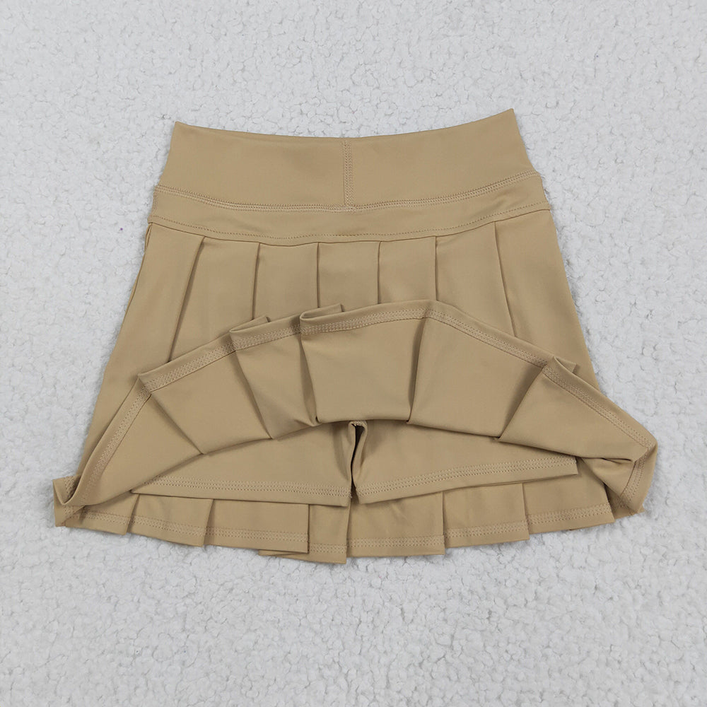 Baby Girls Khaki Yoga Skorts Pleated Skirts Bottom