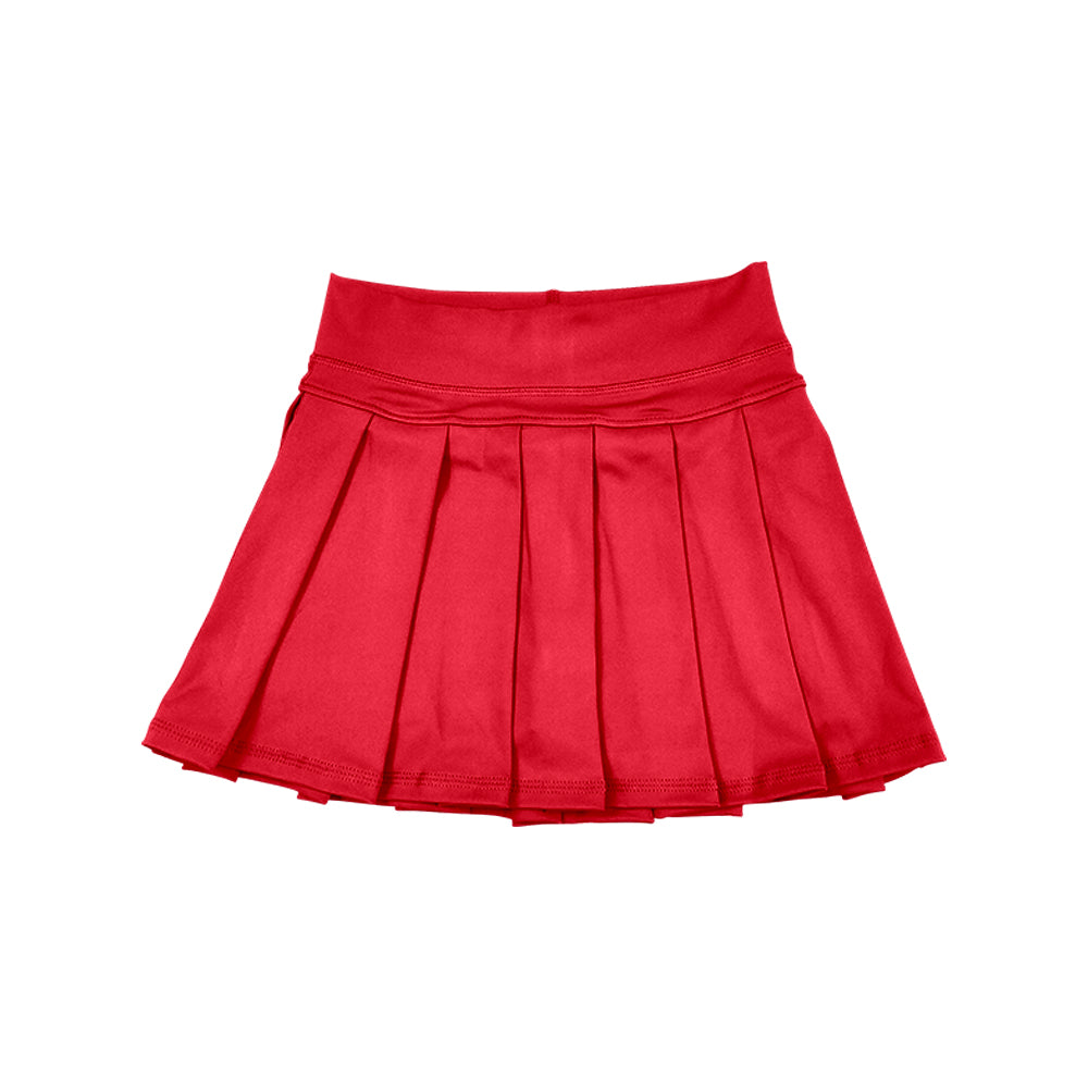Baby Girls Red Yoga Skorts Bottom Pleated Skirts