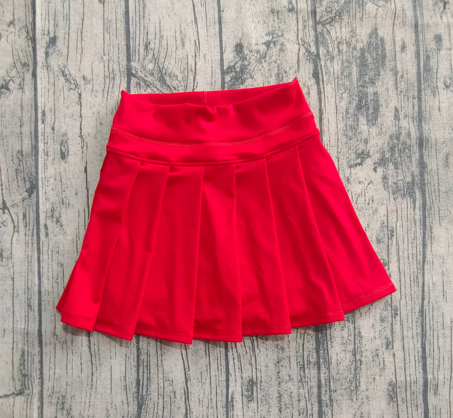 Baby Girls Red Yoga Skorts Bottom Pleated Skirts
