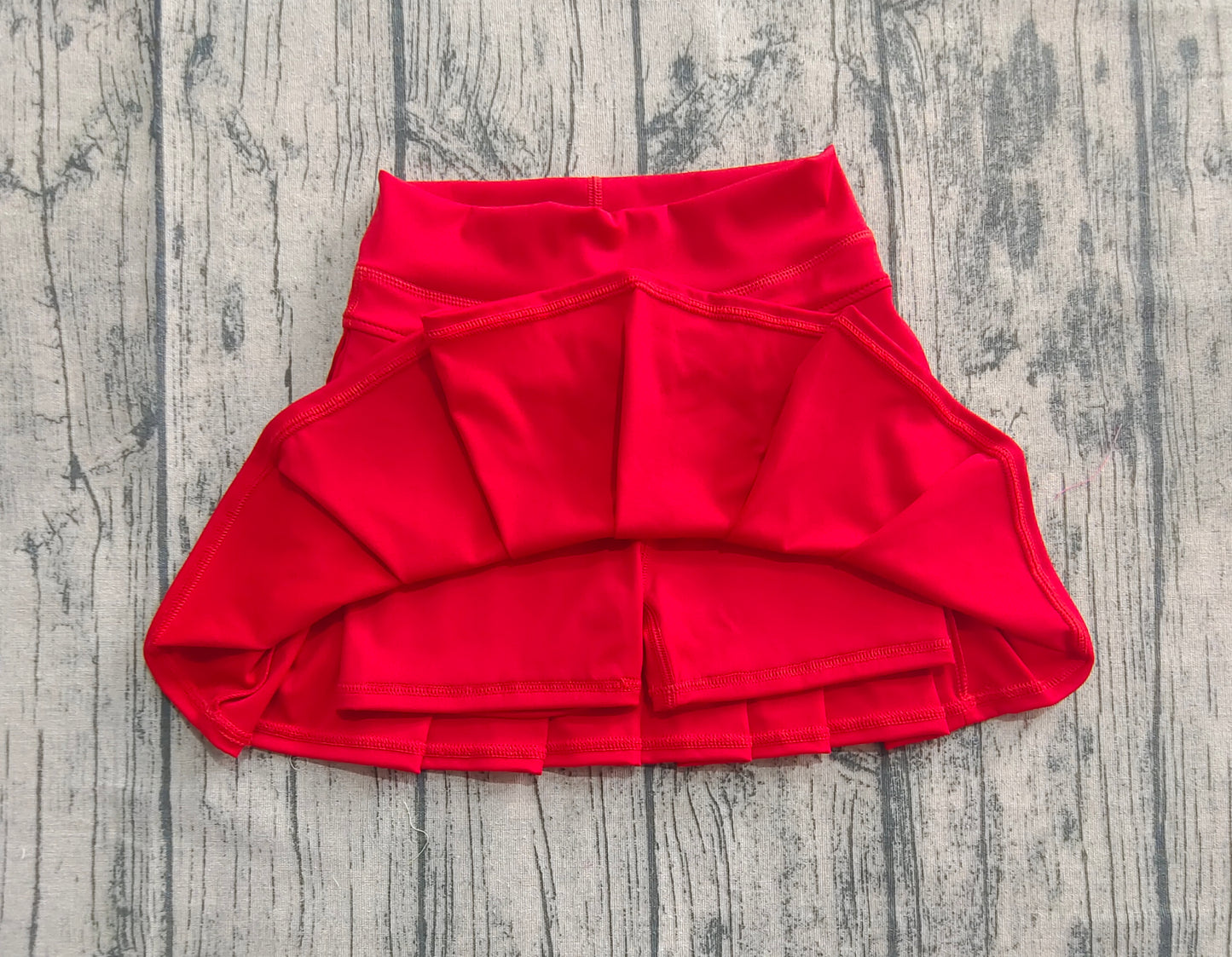 Baby Girls Red Yoga Skorts Bottom Pleated Skirts