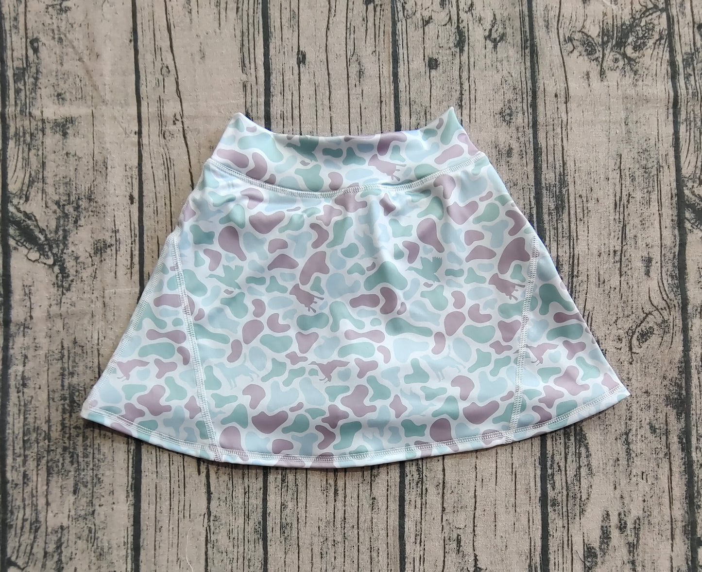 Baby Girls Western Green Camo Yoga Active Skorts Bottom