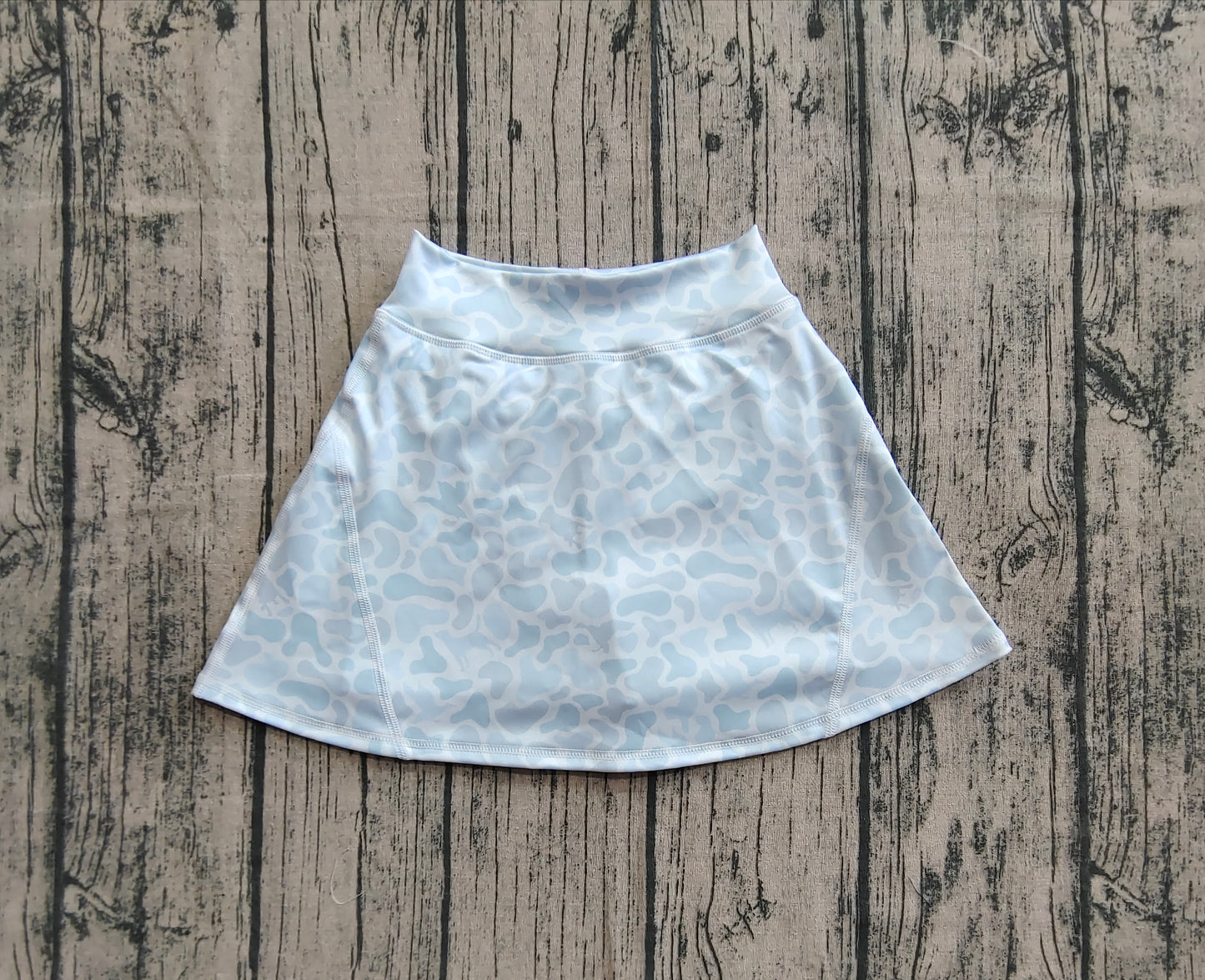 Baby Girls Western Light Blue Camo Yoga Active Skorts Bottom