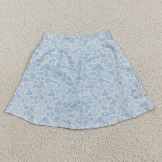 Baby Girls Western Light Blue Camo Yoga Active Skorts Bottom