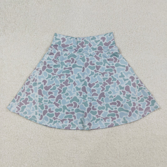 Mama and Me Adult Women Girls Western Green Camo Yoga Active Skirt Shorts Bottoms