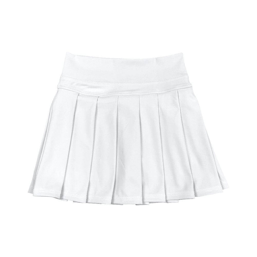 Baby Girls White Yoga Skorts Pleated Skirts Preorder