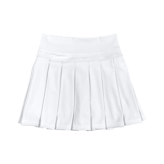Baby Girls White Yoga Skorts Pleated Skirts Preorder