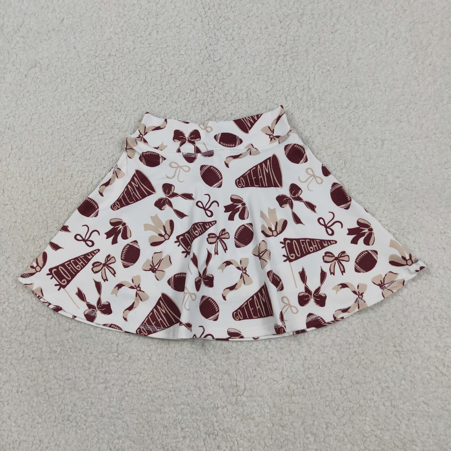 Sibling Baby Girls Bows Footballs Go Team Yoga Active Skirt Shorts Bottom